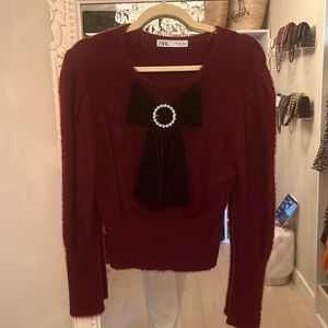 Zara Bow Tie Sweater